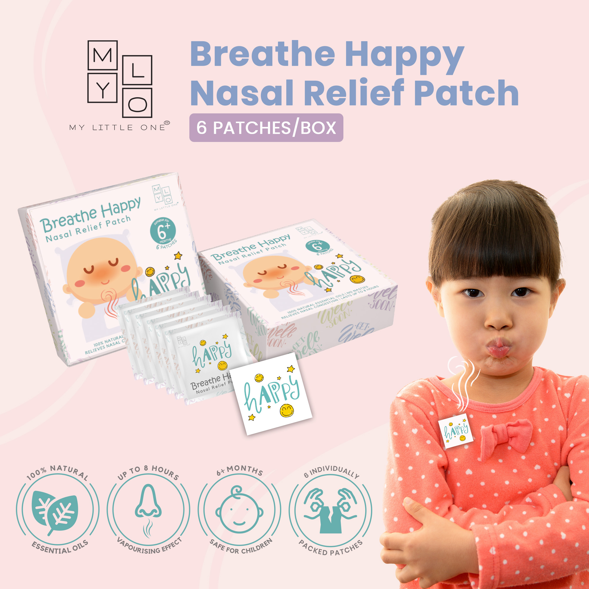 MyLO Breathe Happy Nasal Relief Patch (6 patches / box)